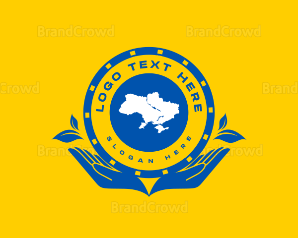 Ukraine Map Peace Logo