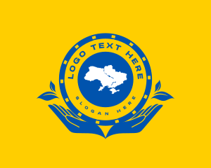 Peace - Ukraine Map Peace logo design