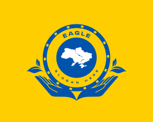Charity - Ukraine Map Peace logo design