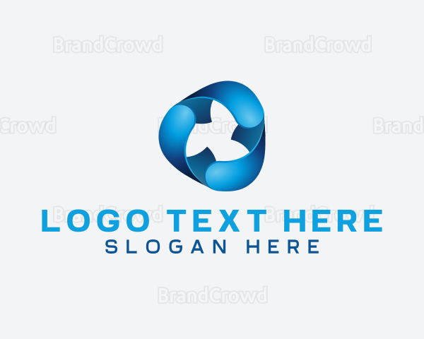 3D Gradient Cycle Logo