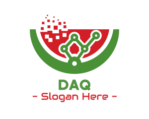 Data Center - Molecular Watermelon Gastronomy logo design