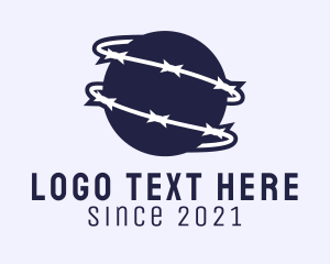 Torn - Outer Space Planet Barbwire logo design