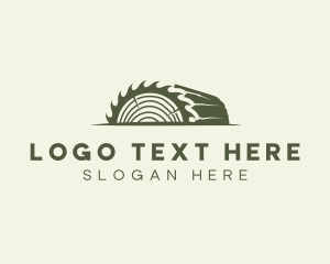 Logger - Lumber Woodwork Sawblade logo design