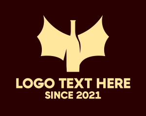 Liquor Store - Wine Bat Wings logo design