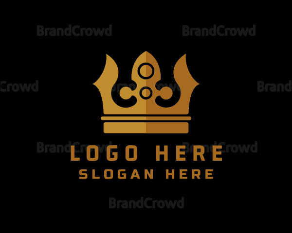 Golden King Crown Logo