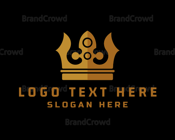 Golden King Crown Logo