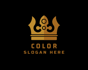 Upscale - Golden King Crown logo design
