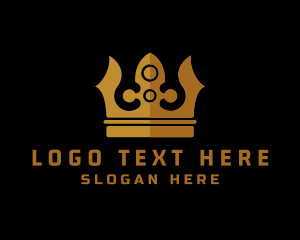 Jeweller - Golden King Crown logo design