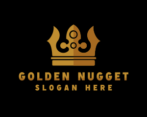 Golden King Crown logo design