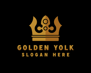 Golden King Crown logo design