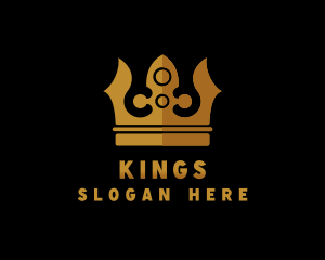 Golden King Crown logo design