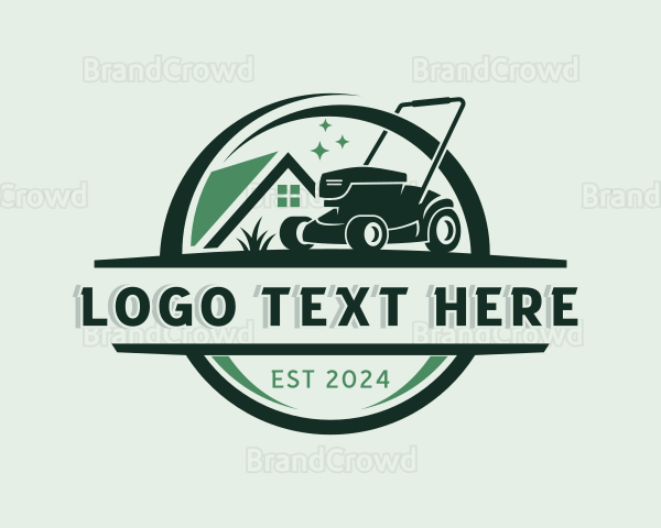 Lawn Mower Gardening Logo