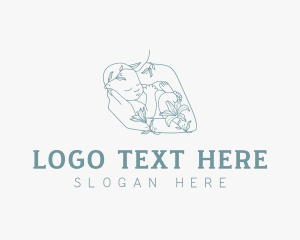 Flower - Parenting Infant Adoption logo design