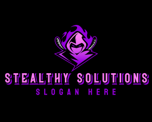 Stealth Ninja Assasin logo design