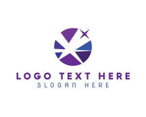 Sl - Violet Star Circle logo design