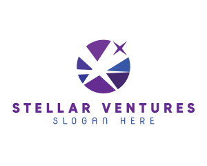 Violet Star Circle logo design