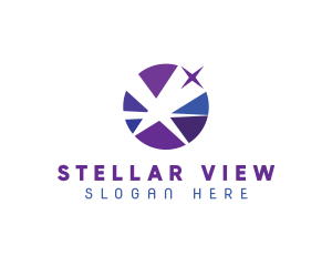 Violet Star Circle logo design