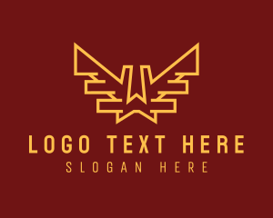 Modern Aviation Wings Letter W Logo