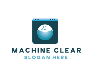 Laundry Washing Machine logo design