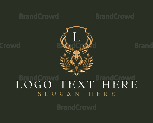 Luxury Deer Crest Logo