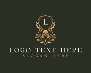 Kingdom - Luxury Deer Crest logo design