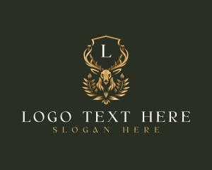 Vip - Luxury Deer Crest logo design