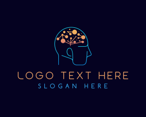 Electronic - Human Brain Software logo design