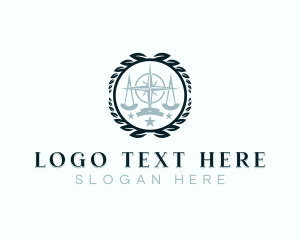 Notary - Justice Lawyer Courthouse logo design