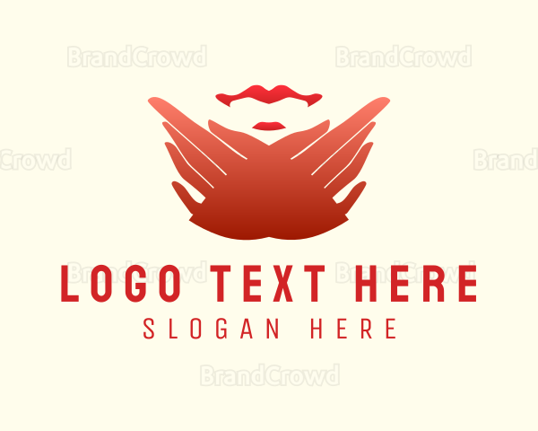 Elegant Red Lips Logo