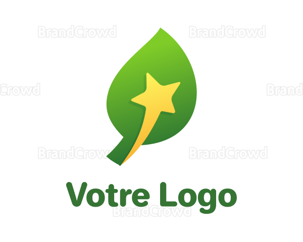 Yellow Star Leaf Logo