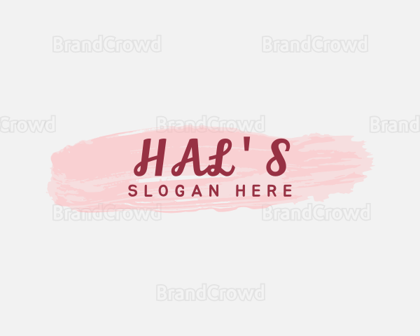 Red Watercolor Wordmark Logo