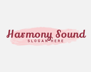 Red Watercolor Wordmark Logo