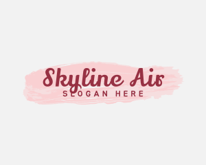 Red Watercolor Wordmark Logo