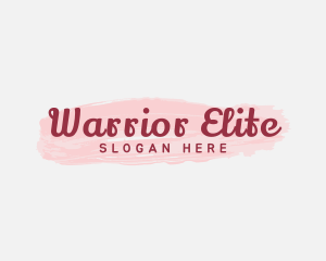 Red Watercolor Wordmark Logo