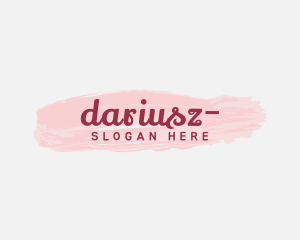 Red Watercolor Wordmark Logo