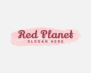 Red Watercolor Wordmark logo design