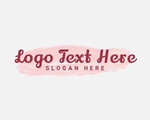 Red Watercolor Wordmark Logo