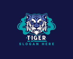 Tiger Beast Gaming Smoke logo design