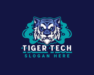 Tiger Beast Gaming Smoke logo design