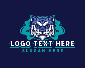 Steam - Tiger Beast Gaming Smoke logo design