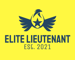Lieutenant - Hawk Star Shield logo design