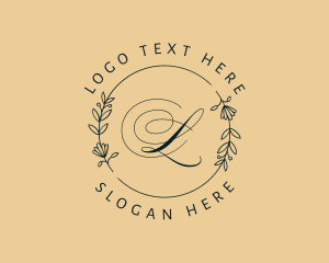 Photographer - Elegant Stylist Wreath logo design