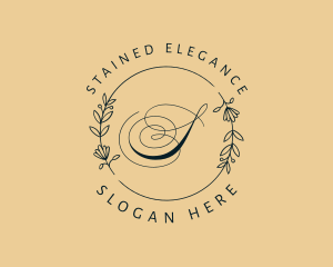 Elegant Stylist Wreath logo design