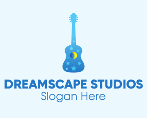 Dream - Blue Night Dream Guitar logo design