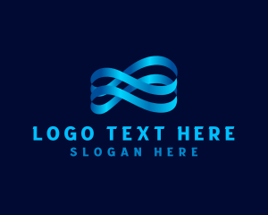Infinity Symbol - Digital Infinity Loop logo design