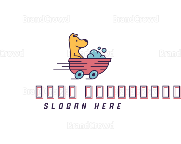 Dog Grooming Bath Logo