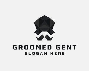 Groom - Geometric Mustache Hat logo design