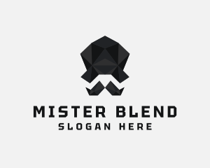 Mister - Geometric Mustache Hat logo design