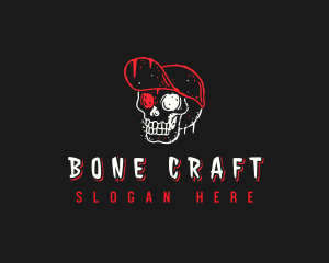 Bones - Skull Cap Graffiti logo design