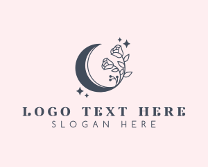 Holistic - Fancy Moon Flower logo design